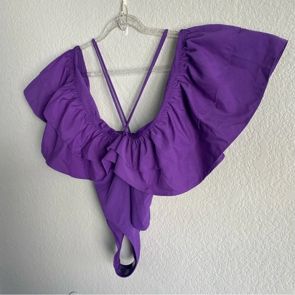Zara Large Ruffle Swimsuit. NWT. Size Small
